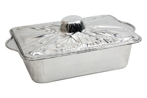 Форма алюминиевая "Кастрюля" с крышкой SP-300, 300*190*70 мм., 3800 мл.