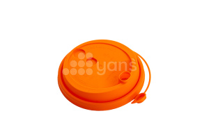Крышка d-90 с клапаном, Оранжевая матовая с питейником, ПП  Новинка 