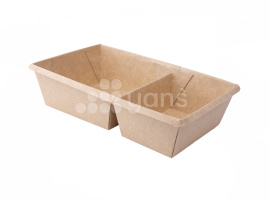 Салатник OneClick, крафт, 800 мл, 2х секционный