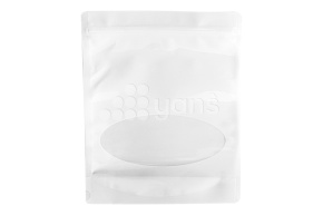 Пакет дой-пак с замком зип-лок, 220*300мм (40+40), 140мкм, белый с окном