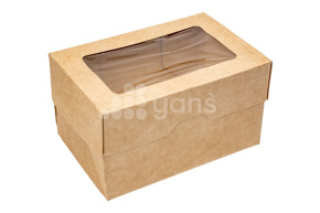 Ланч-бокс самосборный OneBox 1200 мл. Крафт	