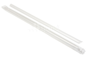 Трубочки без гофроизгиба, прозрачные, в инд. полиэтиленовой упаковке d- 8 мм,- 23см