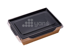 Салатник OpSalad 500 мл. Черный  DoEco без крышки (+ крышка 3301609 и 33016441)