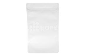 Пакет металлизированный  дой-пак с замком зип-лок, 135*225мм (45+45), 140мкм белый, матовый