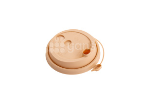 Крышка d-80 с клапаном, Крафт с питейником, матовая, ПП  Новинка