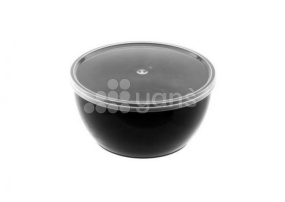 Контейнер суповой ПЛ 360 мл., d-112 мм, с крышкой, Черный (ПП)