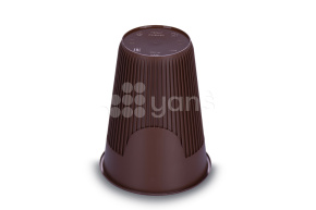 Стакан 250 мл., рифленный для горячего, коричневый ПП