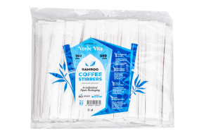 Размешиватель бамбуковый в инд. упаковке с квадратным концом, 140*4,5*1,3мм. 500 шт/упак