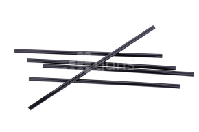 Трубочки черные d- 8 мм, без гофроизгиба  300 шт→ 240мм (ПР, Yan`s)