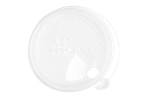 Крышка d-90 с клапаном, Прозрачная с питейником, ПП Новинка 