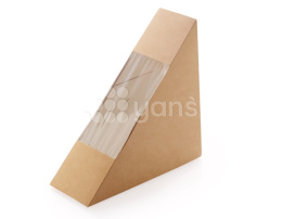 Упаковка под сендвичи Sandwich 60, 130*130*60, крафт (DOECO)