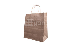 Пакет крафт с кручеными ручками 240*140*280 (М)