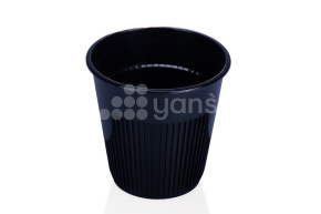 Стакан 250мл., рифленный для горячего,черный ПП