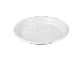 Тарелка d-205, белая (ПС, СтиролПласт)