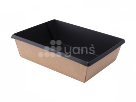 Салатник OneClick, 500 мл, крафт, изнутри черный