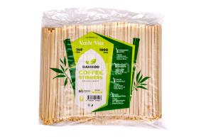 Размешиватель бамбуковый с квадратным концом, 140*4,5*1,3мм. 1000 шт/упак