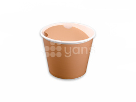 Баскет бумажный 1000 мл, с крышкой, V 46, крафт (450шт/кор)